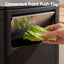 Cefito 30L Commercial Trash Can with Lid Front Push Flap Rubbish Bin Black
