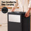 Cefito 30L Commercial Trash Can with Lid Front Push Flap Rubbish Bin Black