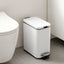Cefito 5L Pedal Rubbish Bin Carbon Steel Rectangular Trash Can Removable Bucket White