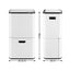 Cefito 63L Rubbish Bin 3 Compartment Carbon Steel Split Door Trash Can White