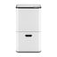 Cefito 63L Rubbish Bin 3 Compartment Carbon Steel Split Door Trash Can White
