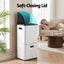 Cefito 63L Rubbish Bin 3 Compartment Carbon Steel Split Door Trash Can White