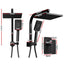 Cefito 8'' Rain Shower Head Set Handheld Square High Pressure Mixer Tap Black