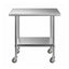 Cefito 914x762mm Stainless Steel Kitchen Bench w/ Splashback Work Table Prep Bench Commercial 430