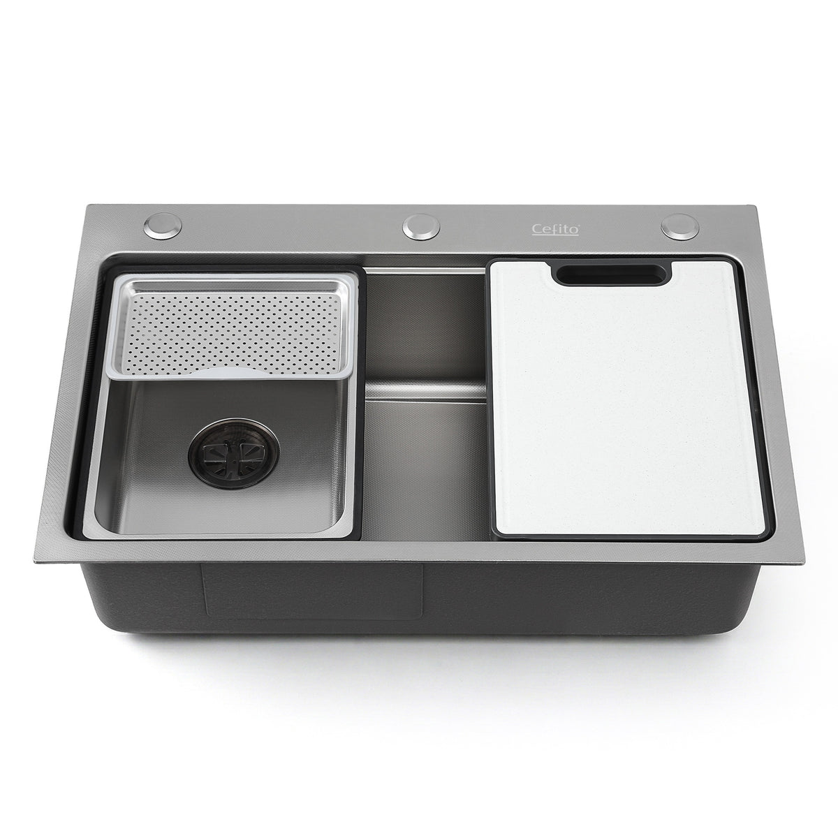 Cefito Kitchen Sink 304 Stainless Steel Bar Sink Millet Grain Water Basin Sink