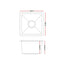Cefito Kitchen Sink 36X36CM Stainless Steel Nano Basin Single Bowl Silver