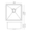 Cefito Kitchen Sink 44X44CM Stainless Steel Basin Single Bowl Black