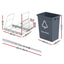 Cefito Pull Out Bin Kitchen Cabinet Slide Garbage Rubbish Bins Basket 40L Grey
