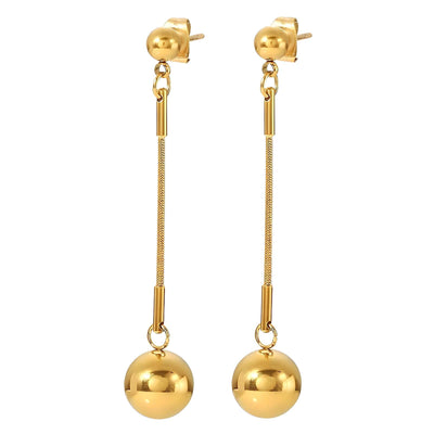 Chain and ball earrings – Tarnish Proof Jewellery