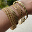 Chain lattice gold bangle – Tarnish Proof Jewellery