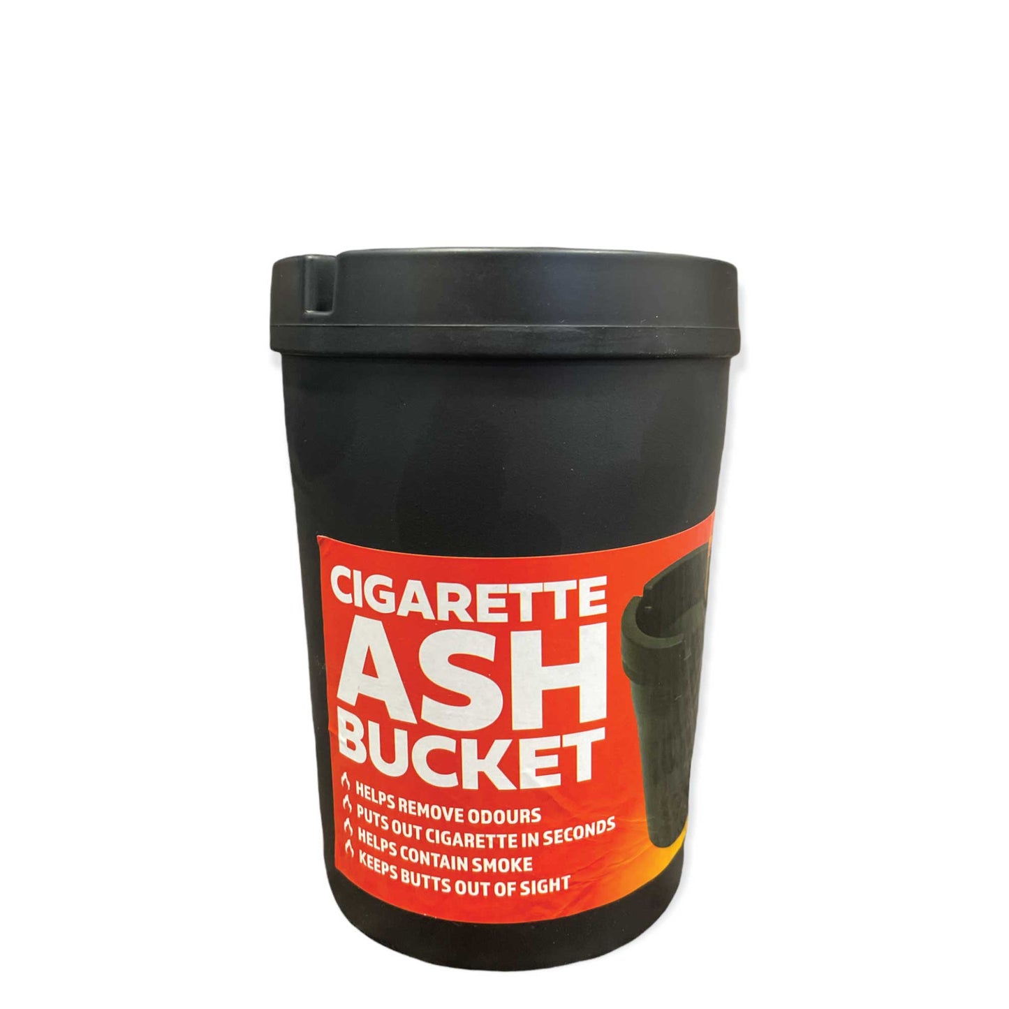 Cigarette Ashtray Bucket Black with Lid Large Tobacco Ash Smoke Car Holder Packs