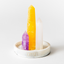 Clearing Energy Crystal Trio - Orange Calcite, Selenite + Amethyst