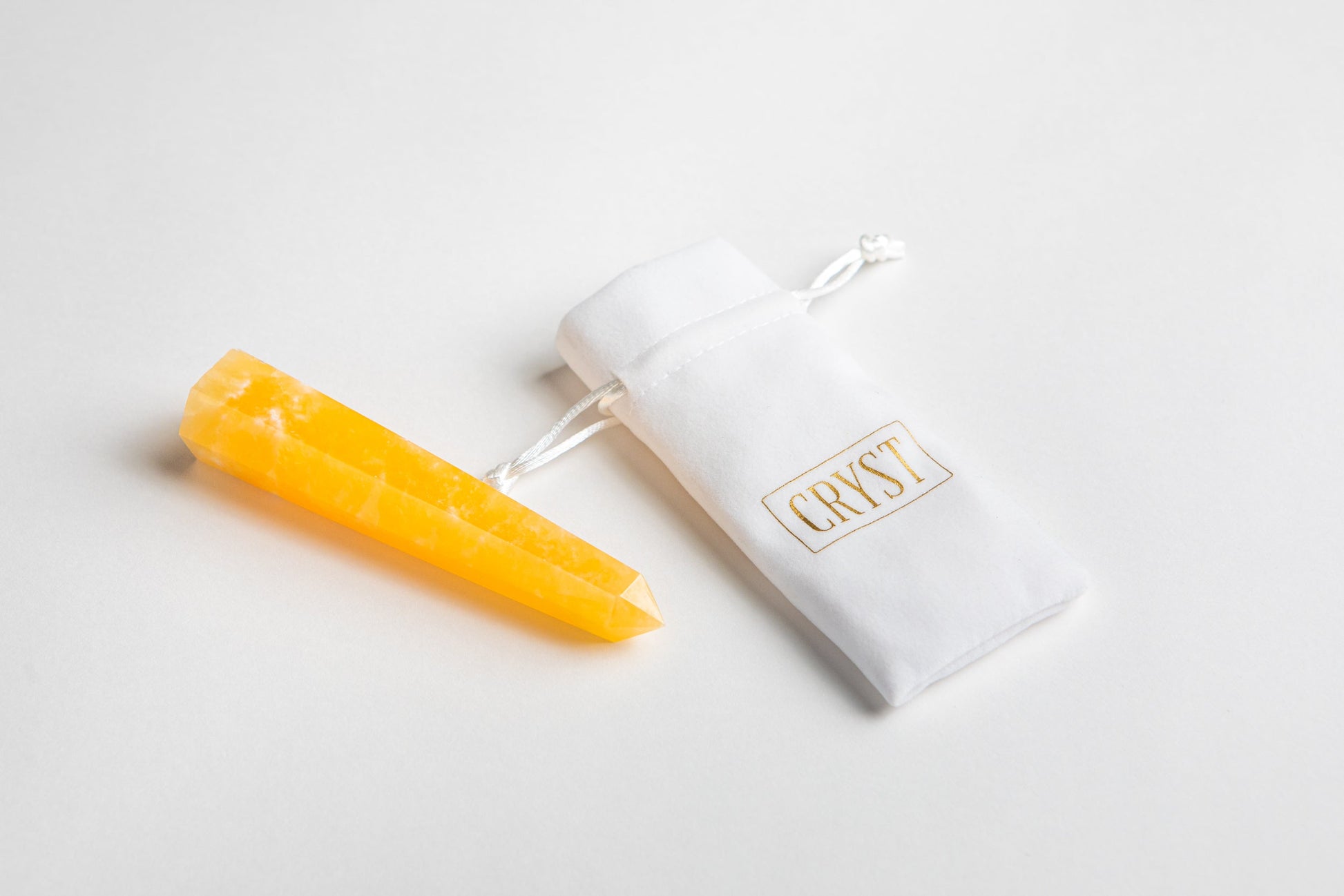 Clearing Energy Crystal Trio - Orange Calcite, Selenite + Amethyst