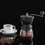 Coffee Bean Grinder - Manual Hand Stainless Ceramic Burr Core Glass Jar Nut Mill