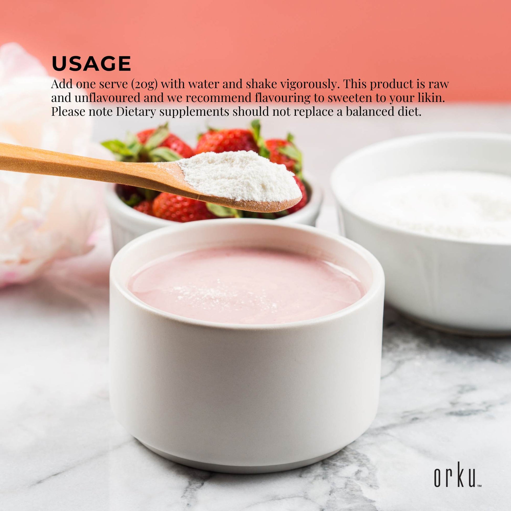 Collagen Powder Tub - Bovine Hydrolysate Protein Peptide Supplement Unflavoured