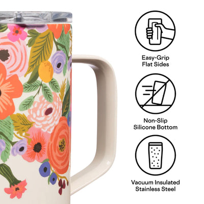 Corkcicle Mug - 500ml Rifle Paper - Garden Party Cream