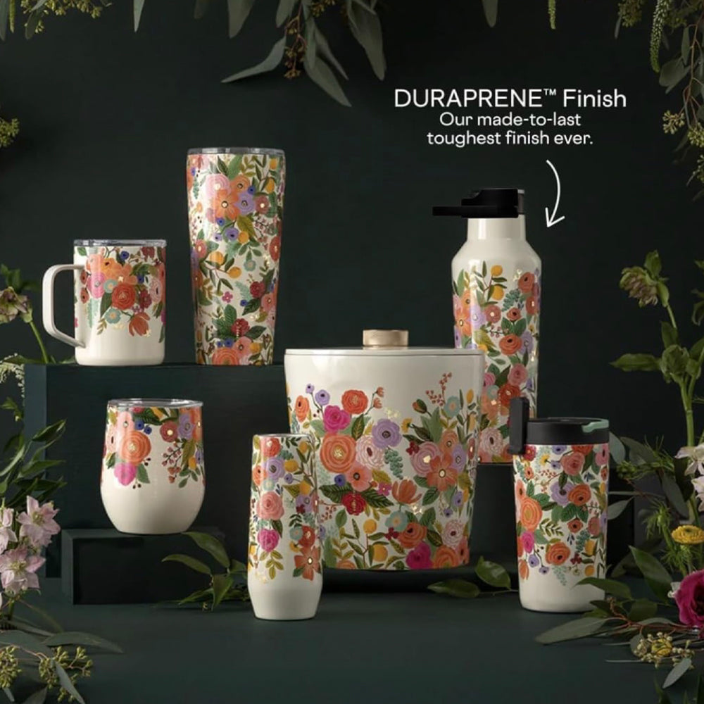 Corkcicle Sport Canteen - 600ml Rifle Paper - Garden Party Cream