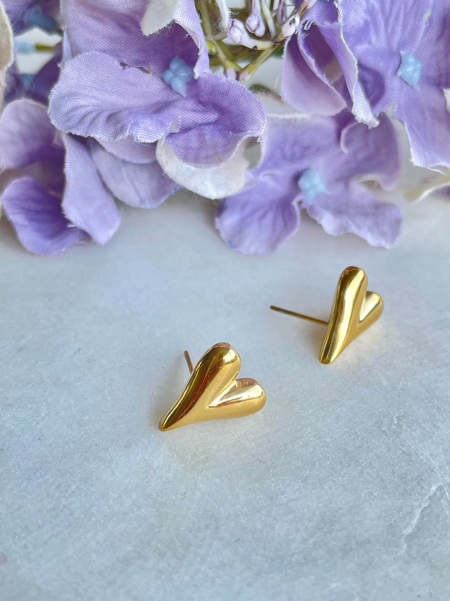 Crazy heart stud earring – Tarnish Proof Jewellery