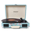 Crosley Cruiser Bluetooth Portable Turntable - Turquoise + Gadhouse Vinyl Rack Bundle - Black