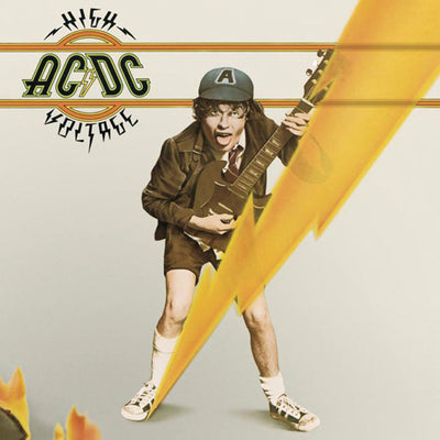 Crosley Record Storage Crate AC/DC High Voltage Vinyl Album Bundle