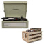 Crosley Voyager Sage - Bluetooth Portable Turntable & Record Storage Crate