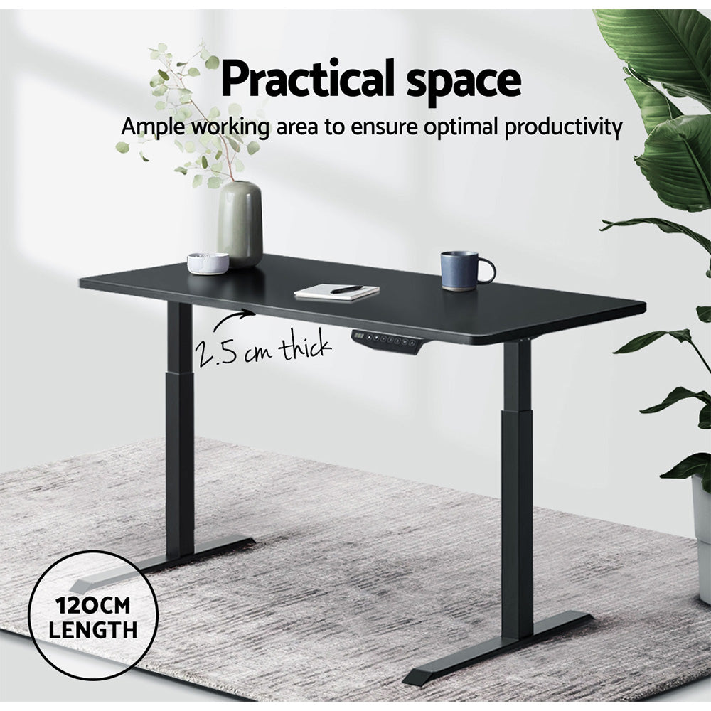 Artiss Standing Desk Top Adjustable Motorised Electric Sit Stand Table Black