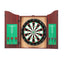 18" Dartboard Dart Board with Steel Darts Wooden Cabinet Party Game