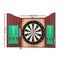 18" Dartboard Dart Board with Steel Darts Wooden Cabinet Party Game