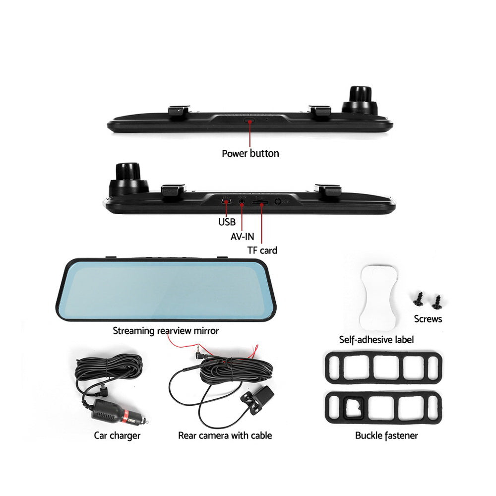 UL-tech Dash Camera 1080P 9.66" Front Rear View,UL-tech Dash Camera 1080P 9.66" Front Rear View Cam Car DVR Reverse Recorder