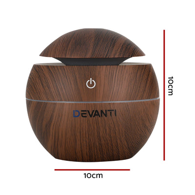 Devanti Aroma Diffuser Aromatherapy Essential Oils Air Humidifier LED 130ML