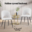 1 Set of 2 Artiss Dining Chair Boucle Sherpa