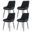 Artiss 4x Dining Chairs Retro PU Leather Kitchen Lounge Cafe Accent Chair Black