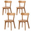 Artiss 4x Dining Chairs Wooden Kitchen Accent Chair Cafe Lounge Rubber Wood