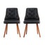 1 Set of 2 Artiss Dining Chairs Black PU