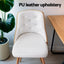 1 Set of 4 Artiss Dining Chairs White PU