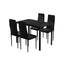 Artiss Dining Chairs and Table Dining Set 4 Chair Set Of 5 Wooden Top Black