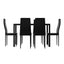 Artiss Dining Chairs and Table Dining Set 6 Chair Set Of 7 Wooden Top Black