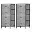 Artiss Set of 2 Chest of 4 Drawers Storage Dresser Tallboy Grey