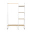 Closet Storage Rack Clothes Hanger Shelf Garment Rail Stand Wardrobe Organiser White