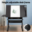 Artiss Drawing Desk Stool Set Drafting Table Adjustable Angle Tilt Drawers Black