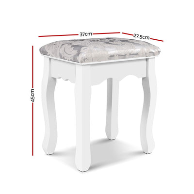 Artiss Dressing Table Stool Bedroom White Make Up Chair Fabric Furniture