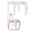1 Artiss Dining Table and 4 Chairs Set White Wood