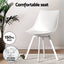 1 Artiss Dining Table and 4 Chairs Set Rectangle White