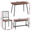 Artiss Dining Table and Chairs Set of 4 Bench Kitchen Furniture Rustic Brown