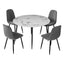 1 Artiss Dining Table and 4 Chairs Set Marble Grey