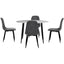 1 Artiss Dining Table and 4 Chairs Set Marble Grey