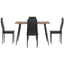 1 Artiss Dining Table and 4 Chairs Set Rectangle Metal