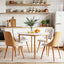Artiss Dining Table and Chairs Set 5PCS Round 4 PU Leather Seater Dining Set White
