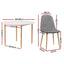 1 Artiss Dining Table and 4 Chairs Set White Grey