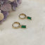 Dangling earring - emerald green stone – Tarnish Proof Jewellery